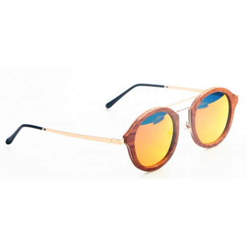 2019 Design Nature Real Sandal Wood Frame Gold Metal Legs Sunglasses IBW-GS003B