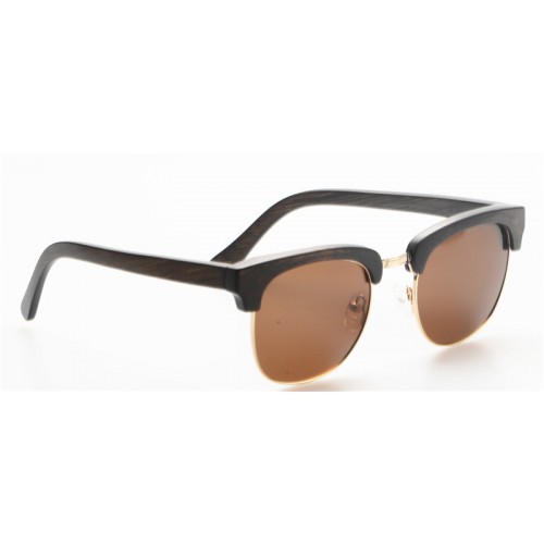 Clubmaster Style Nature Bamboo Polarized Sunglasses IBW-GS027