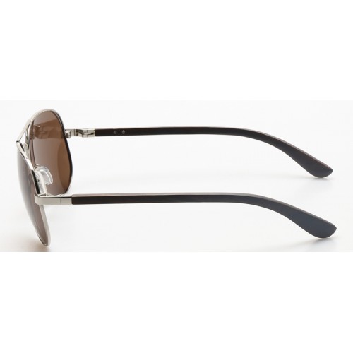 Wayfarer Style Metal Polarized Sunglasses Wooden Temples IBM-JY005A